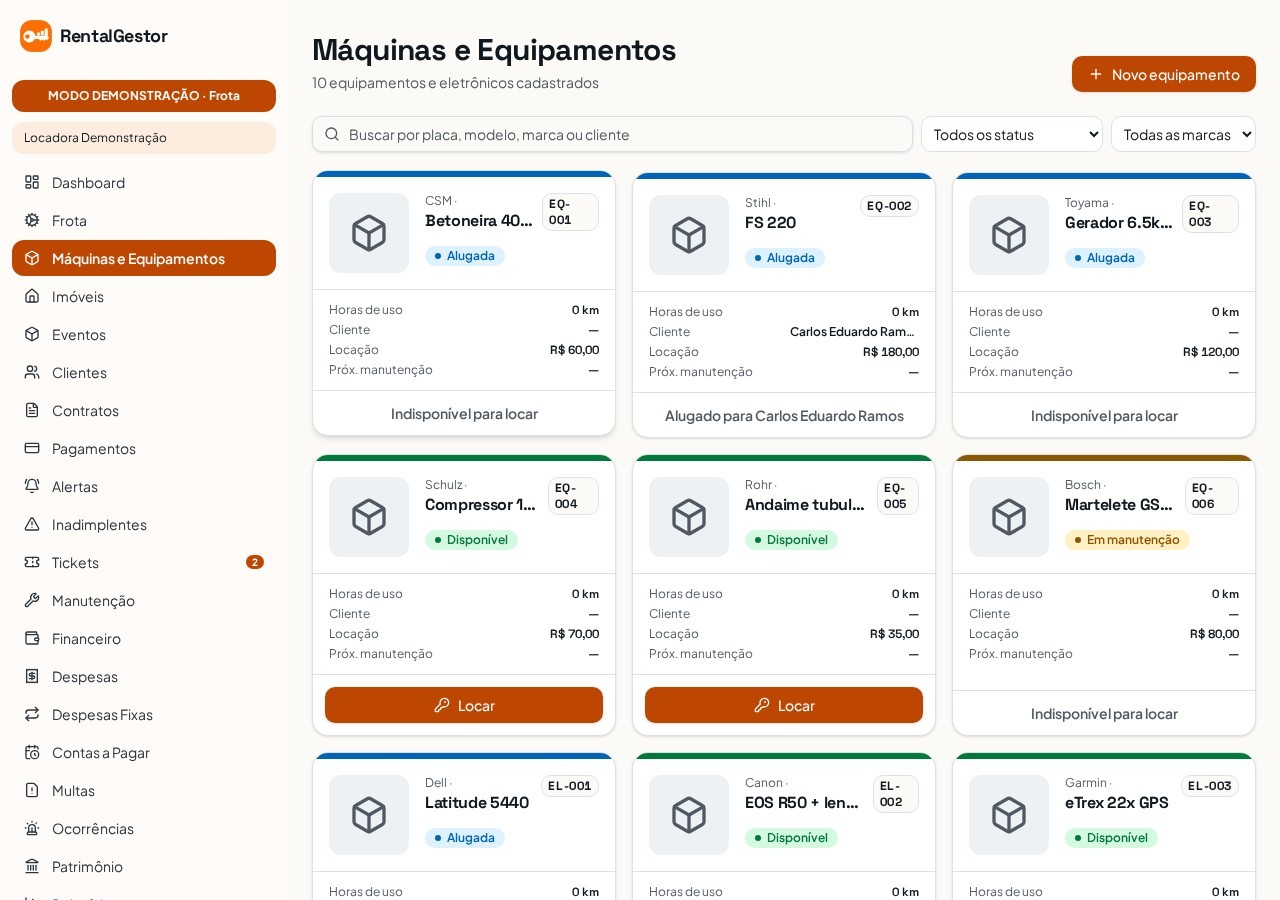 Equipamentos e eletrônicos